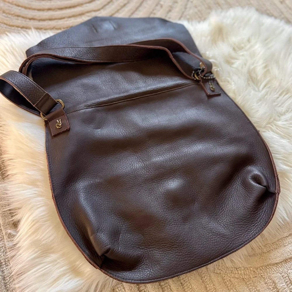 John Varvatos Star Leather Flap Messanger Bag